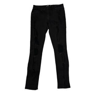 Just Black Denim Distressed Womens Skinny Jeans Size 26